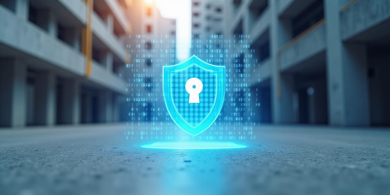 Concetto di sicurezza e protezione dei dati digitali nel settore edile